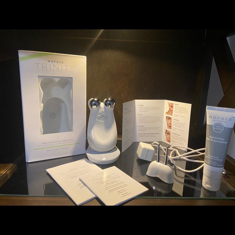 NuFACE Trinity pro with lip and eye attachment